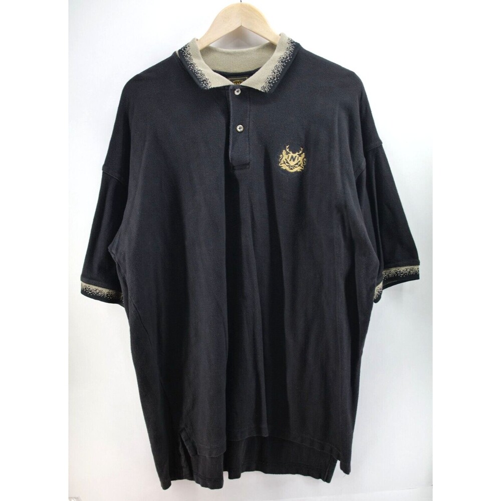 Vintage Nikon Logo Black Polo Shirt Rare Men Size‎ XL Made in USA